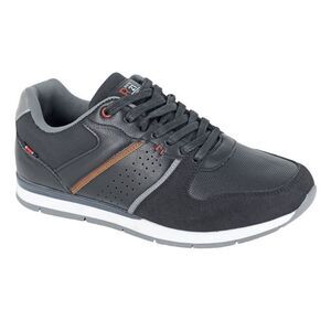 R21 Mens Contrast Detail Lace Up Sneakers / Black